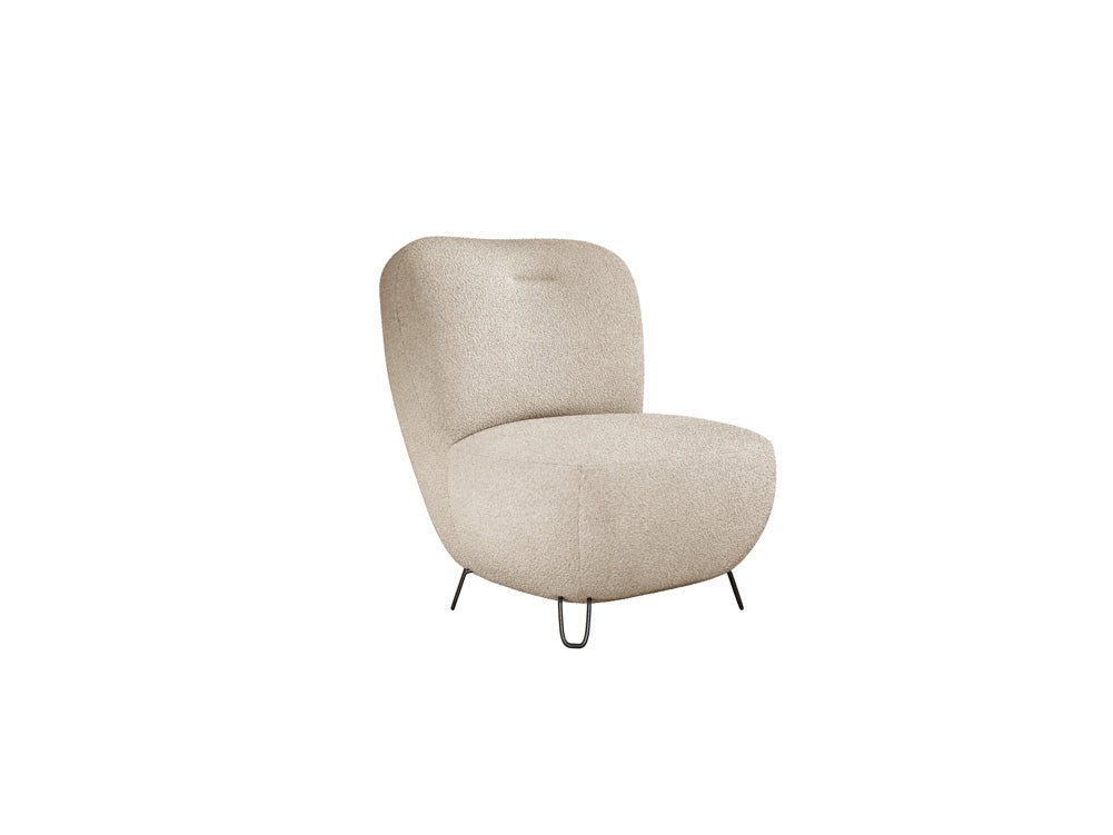Fauteuil design Tokyo en Bouclé
