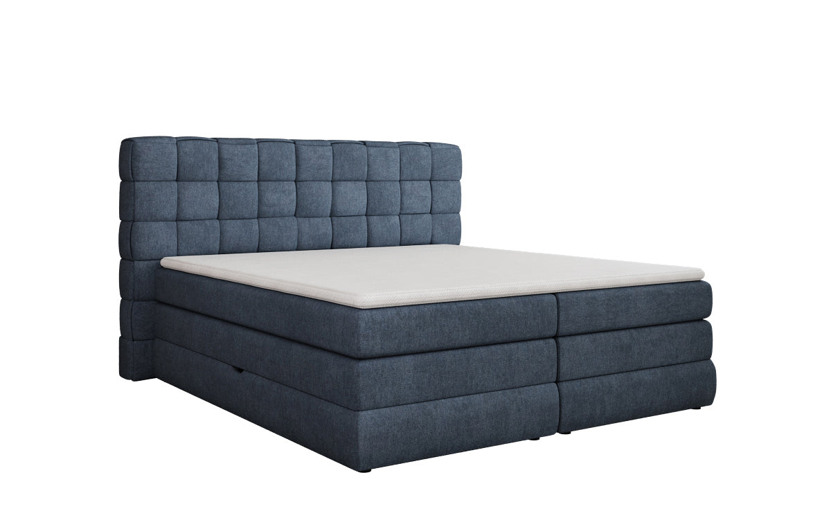 Lit boxspring Trama avec espace de rangement en Tissu