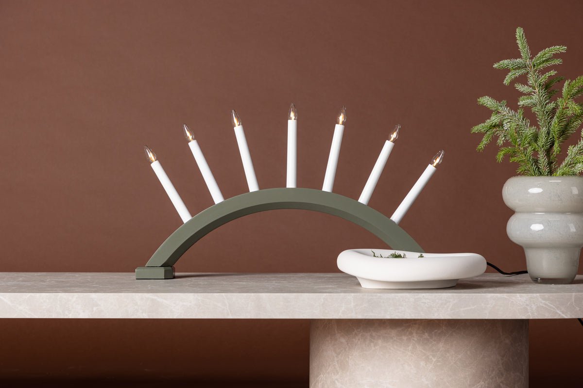 Weihnachtsbeleuchtung Elira - Adventskerzenhalter mit 7 Kerzen