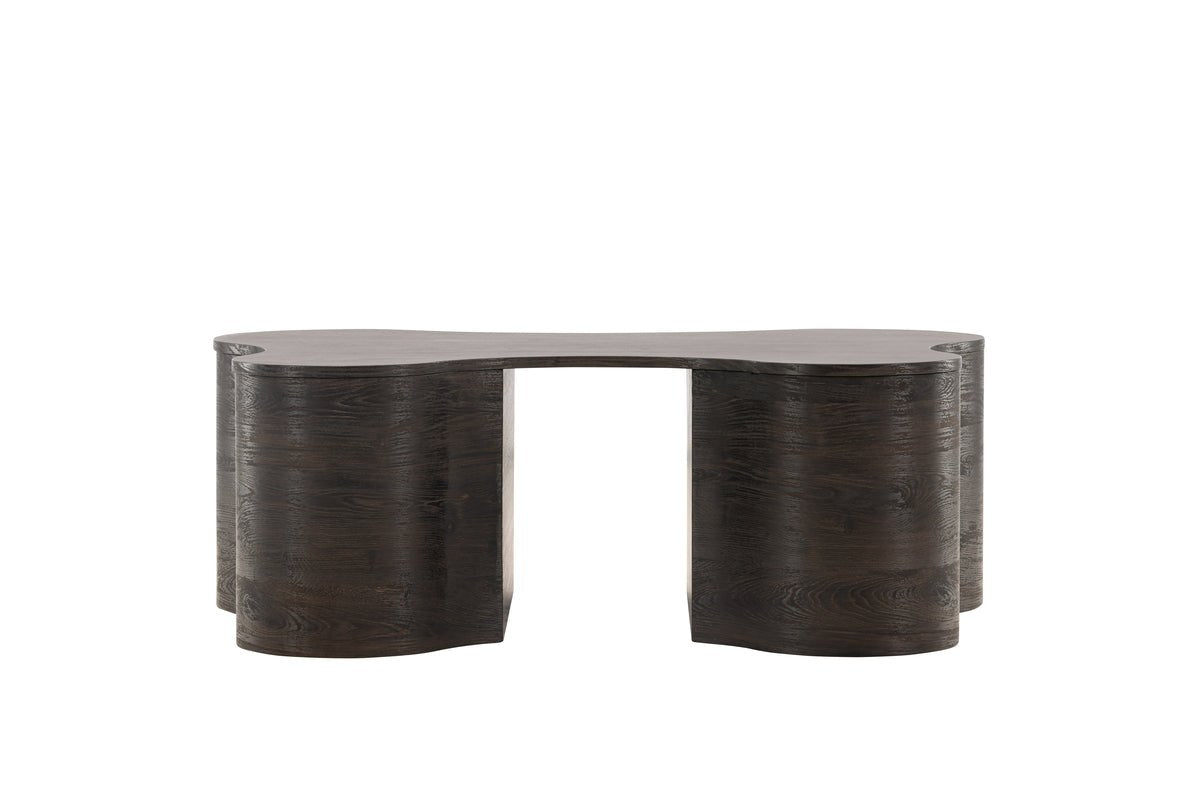 Table basse Makron - en aspect bois foncé