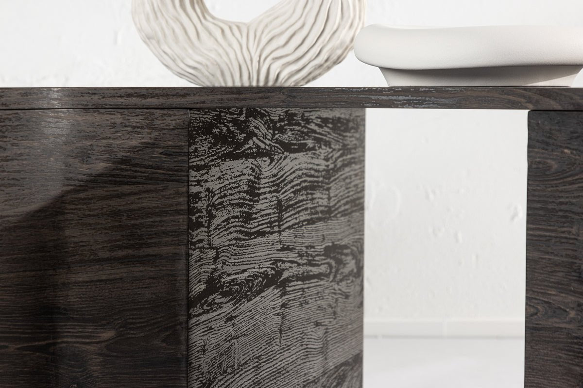 Table basse Makron - en aspect bois foncé