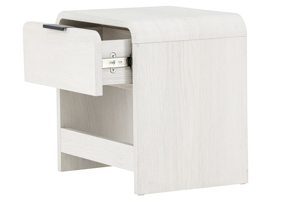 Table d'appoint Mina – en Blanc avec tiroir