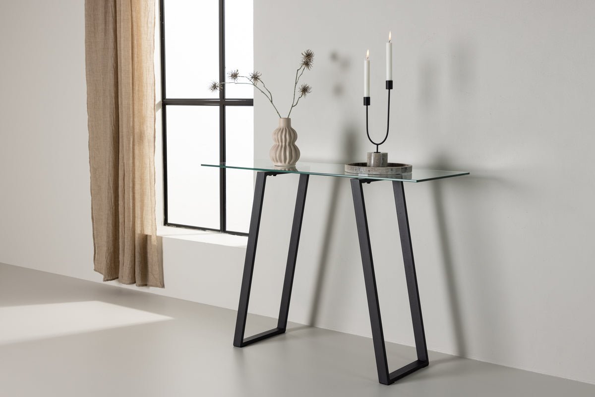 Table d'appoint Lera – avec plateau en verre
