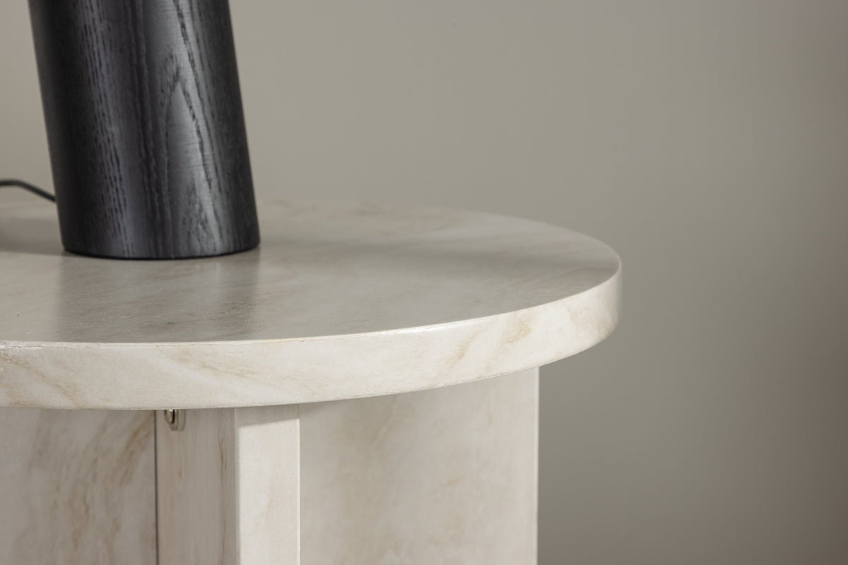 Table d'appoint Baki – en deux tailles avec effet marbre