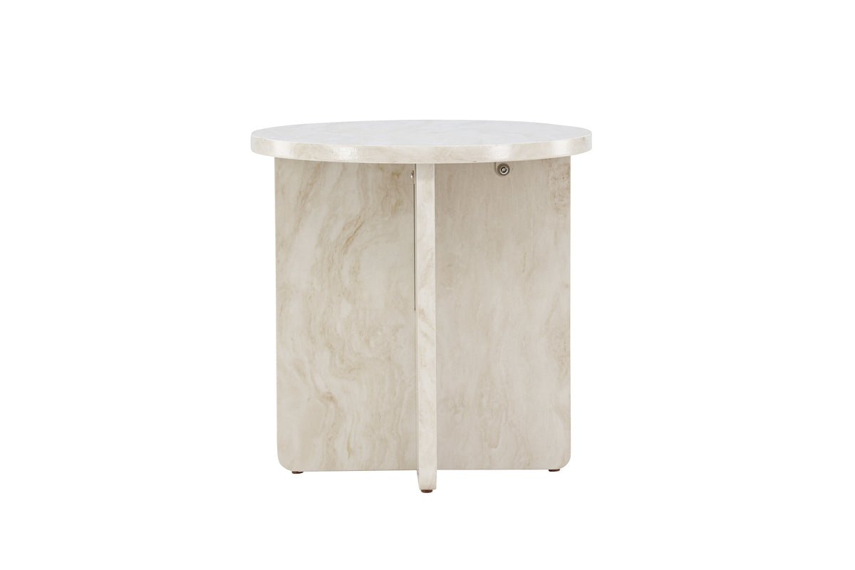 Table d'appoint Baki – en deux tailles avec effet marbre