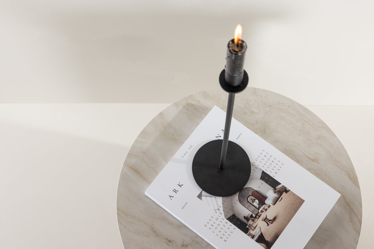 Table d'appoint Baki – en deux tailles avec effet marbre