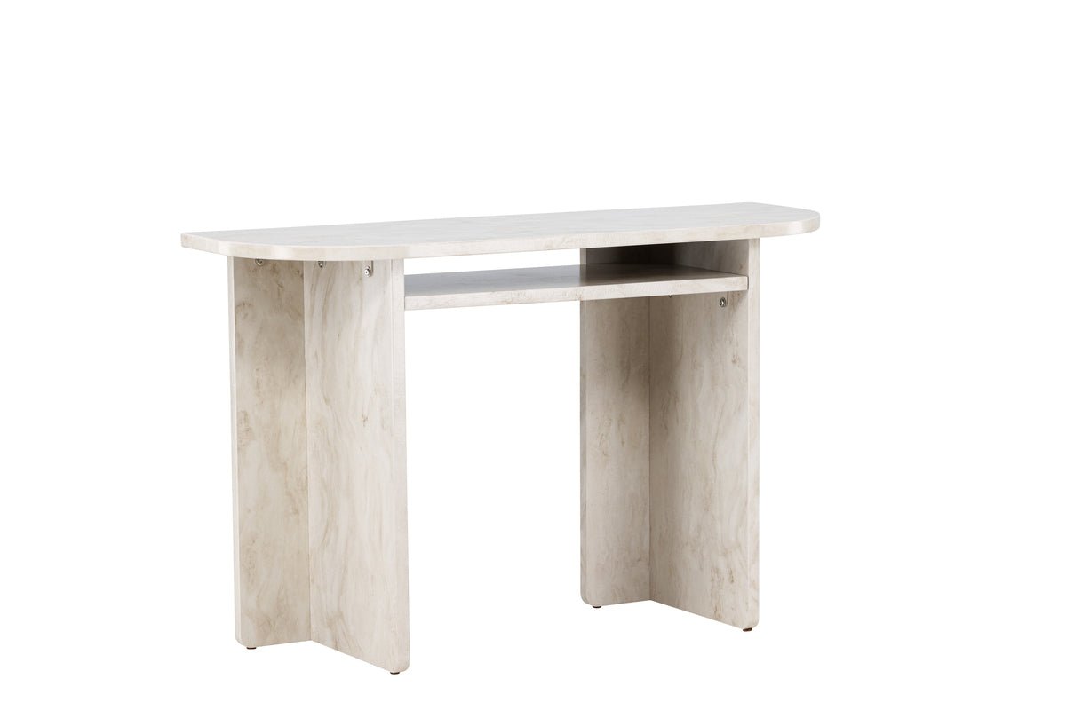 Table d'appoint Linda – en Beige avec effet marbre