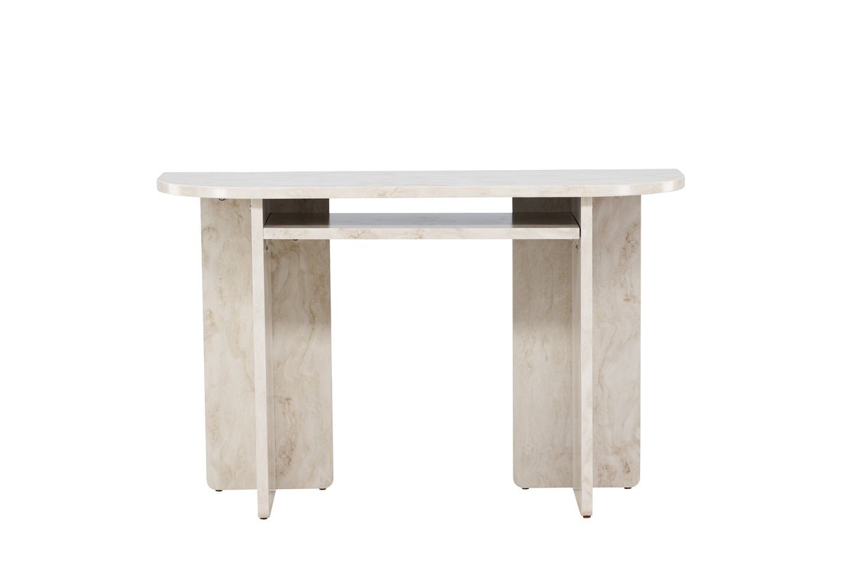 Table d'appoint Linda – en Beige avec effet marbre