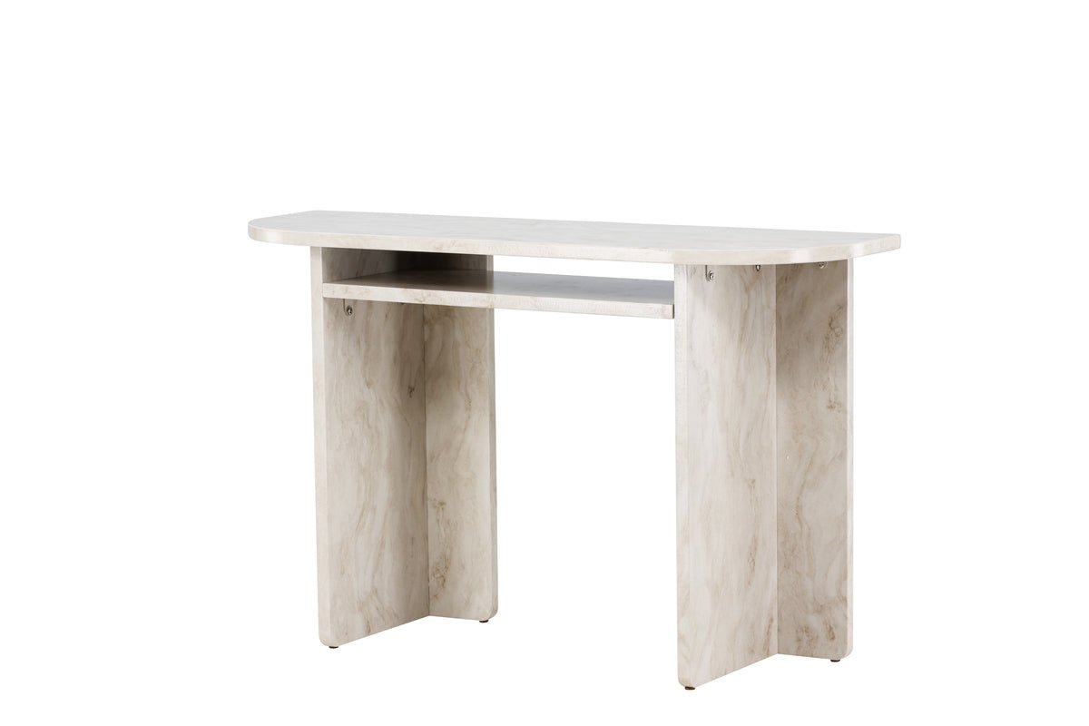 Table d'appoint Linda – en Beige avec effet marbre