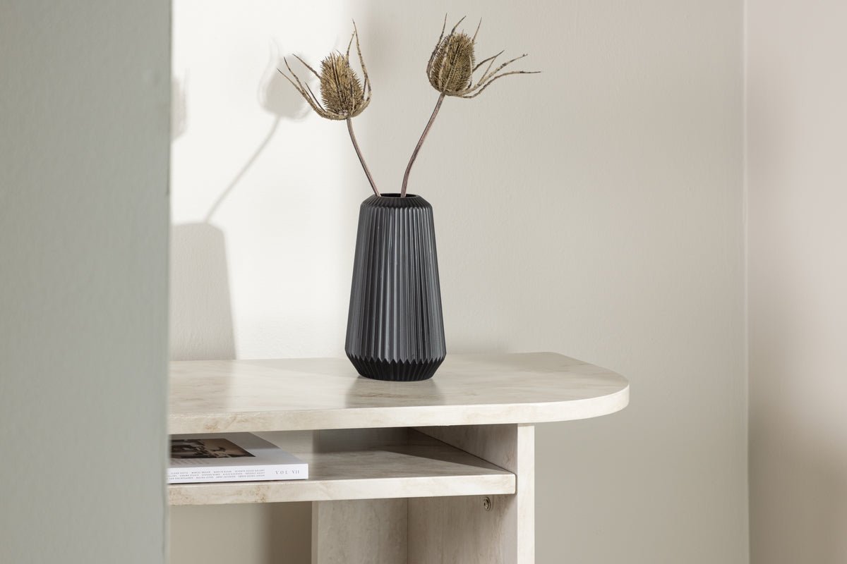 Table d'appoint Linda – en Beige avec effet marbre