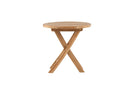 Table basse Hans - Ø50 avec bois de teck aspect naturel
