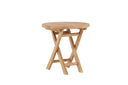 Table basse Hans - Ø50 avec bois de teck aspect naturel