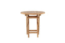 Table basse Hans - Ø50 avec bois de teck aspect naturel