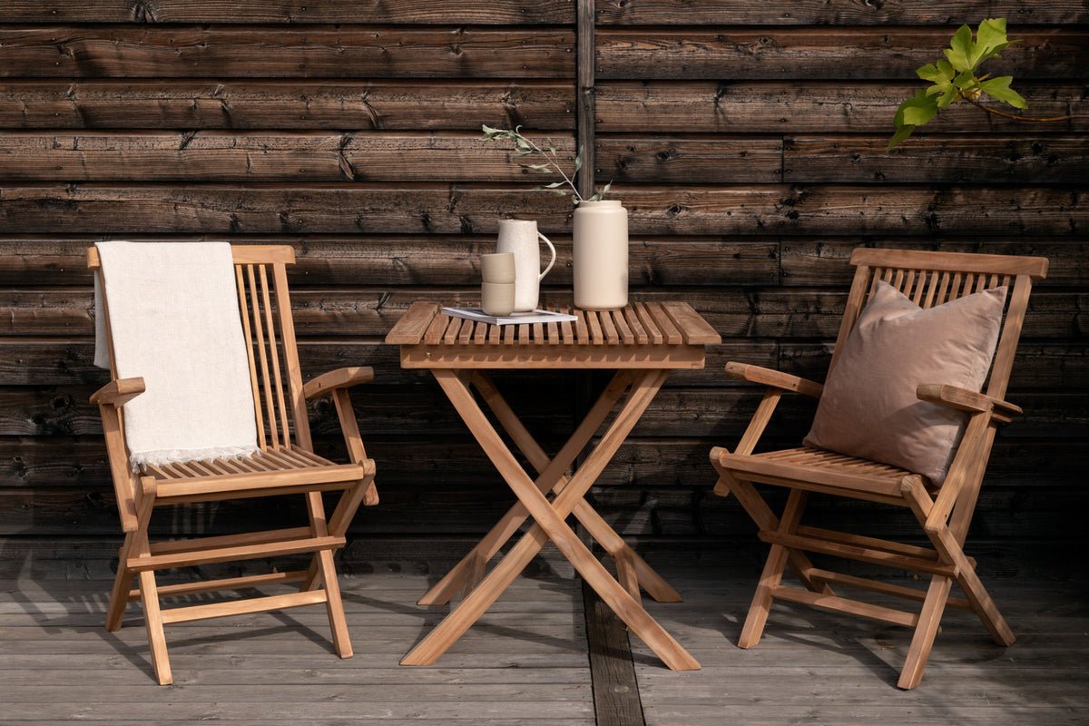 Table de jardin Taneva - une table pliante en teck de haute qualité