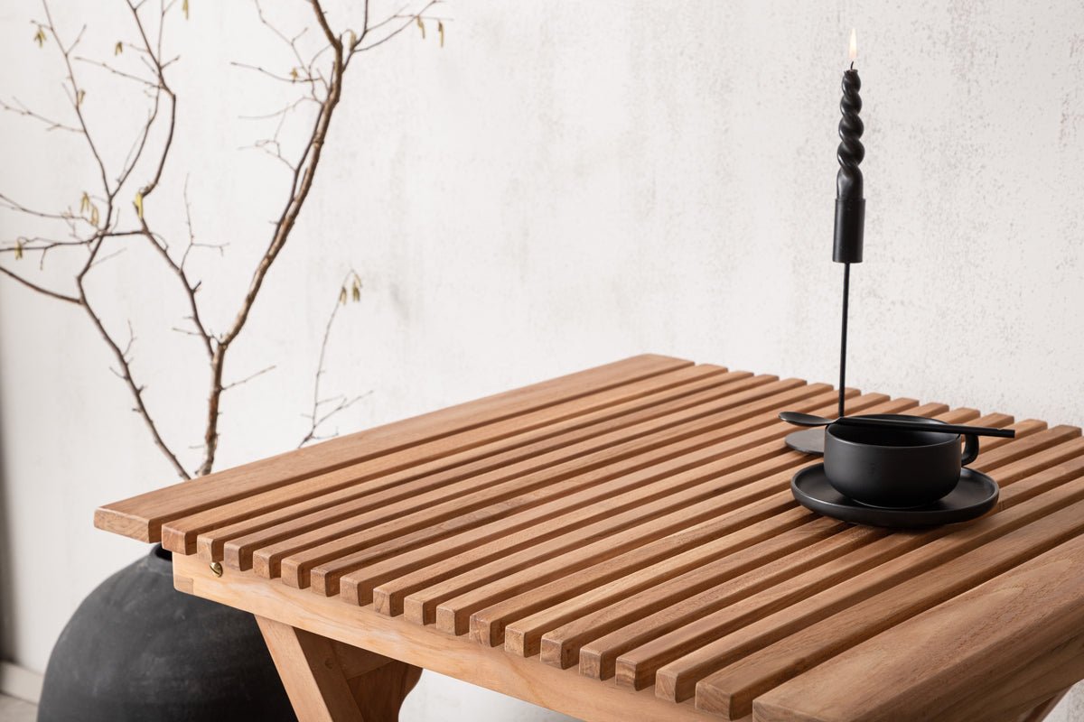Table de jardin Taneva - une table pliante en teck de haute qualité