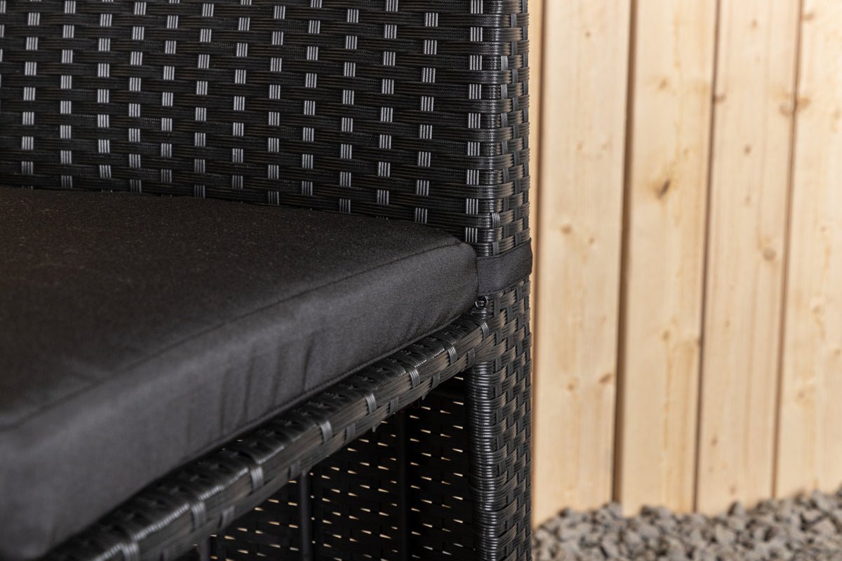 Ensemble balcon Bob - en rotin noir ou gris au choix