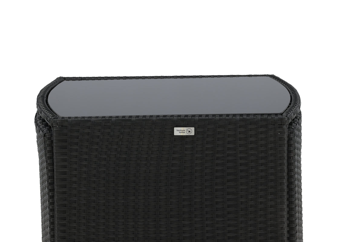 Ensemble balcon Bob - en rotin noir ou gris au choix