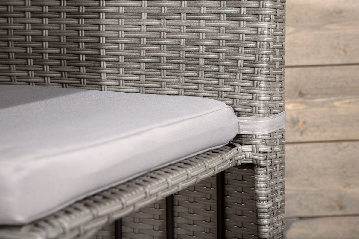 Ensemble balcon Bob - en rotin noir ou gris au choix