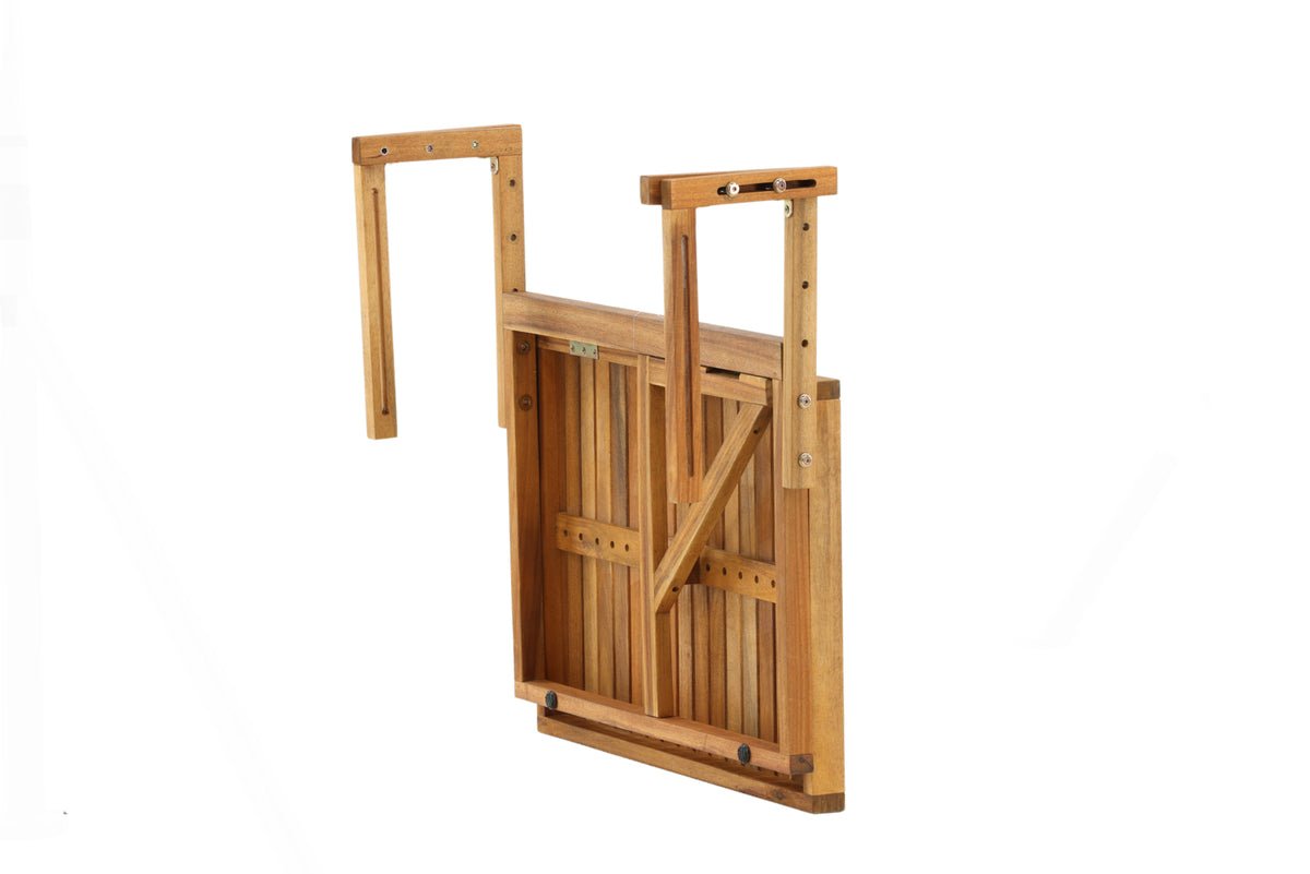 Table de jardin Seraya - avec fonction pliante pratique en bois d'acacia pour balcons