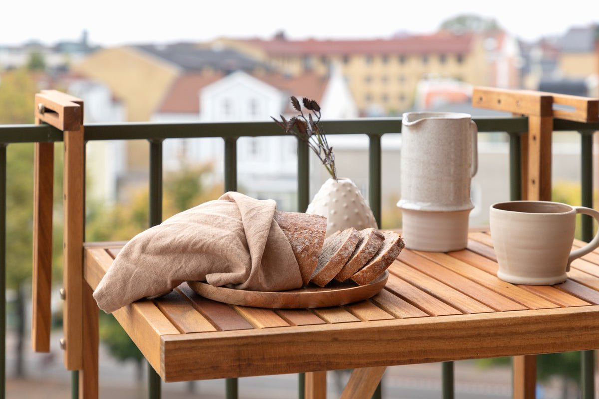 Table de jardin Seraya - avec fonction pliante pratique en bois d'acacia pour balcons
