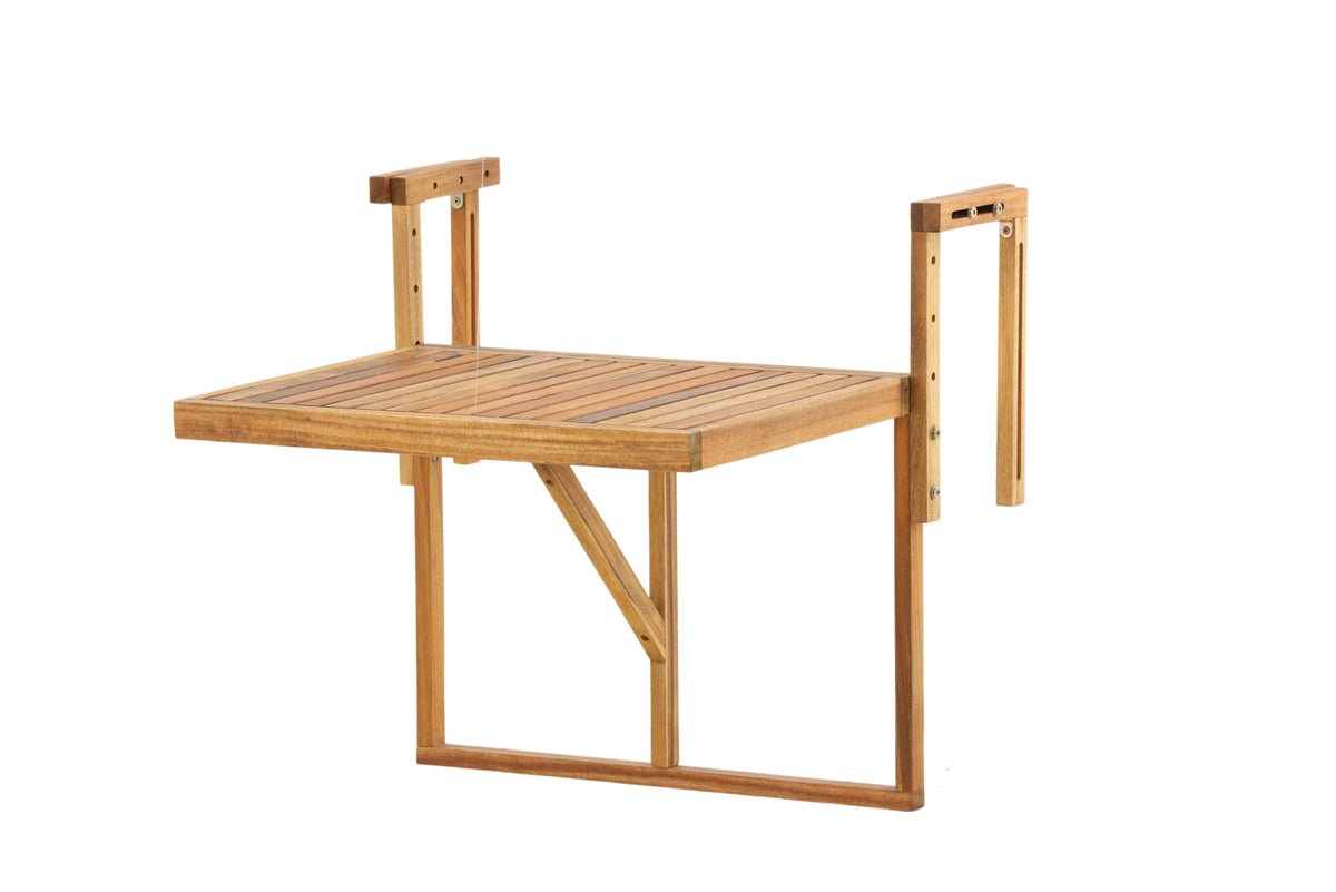 Table de jardin Seraya - avec fonction pliante pratique en bois d'acacia pour balcons