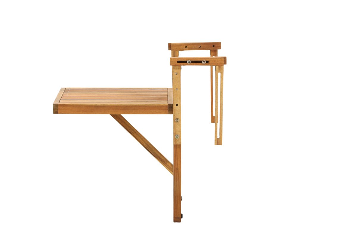 Table de jardin Seraya - avec fonction pliante pratique en bois d'acacia pour balcons