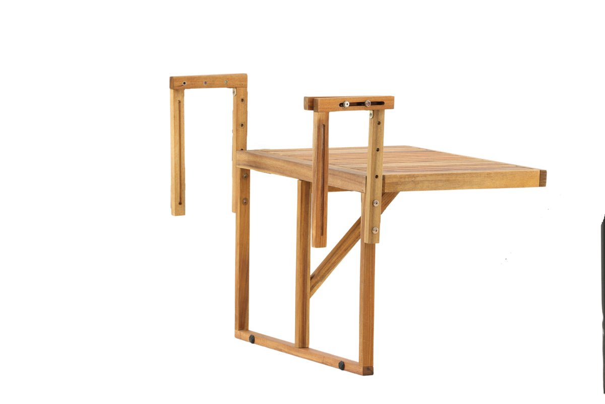 Table de jardin Seraya - avec fonction pliante pratique en bois d'acacia pour balcons