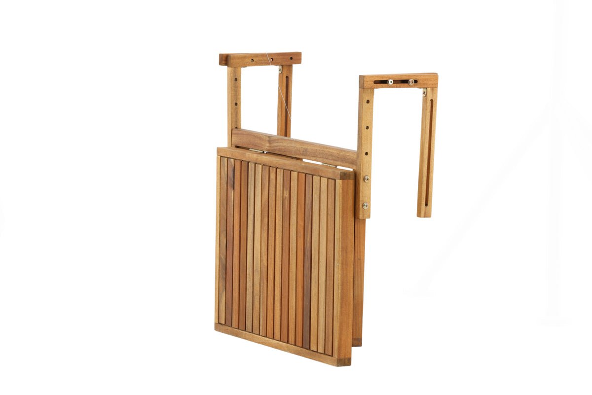 Table de jardin Seraya - avec fonction pliante pratique en bois d'acacia pour balcons