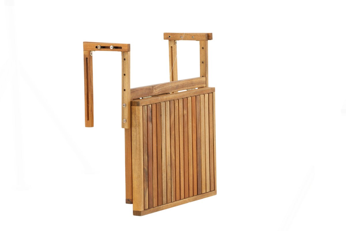 Table de jardin Seraya - avec fonction pliante pratique en bois d'acacia pour balcons