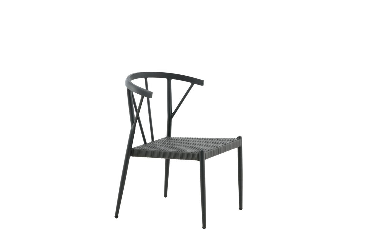 Ensemble de 6 - Chaise de jardin Tina en rotin/aluminium