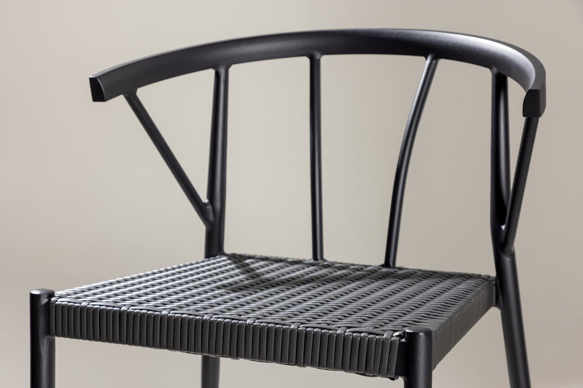 Ensemble de 6 - Chaise de jardin Tina en rotin/aluminium