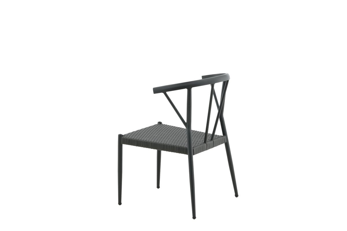 Ensemble de 6 - Chaise de jardin Tina en rotin/aluminium