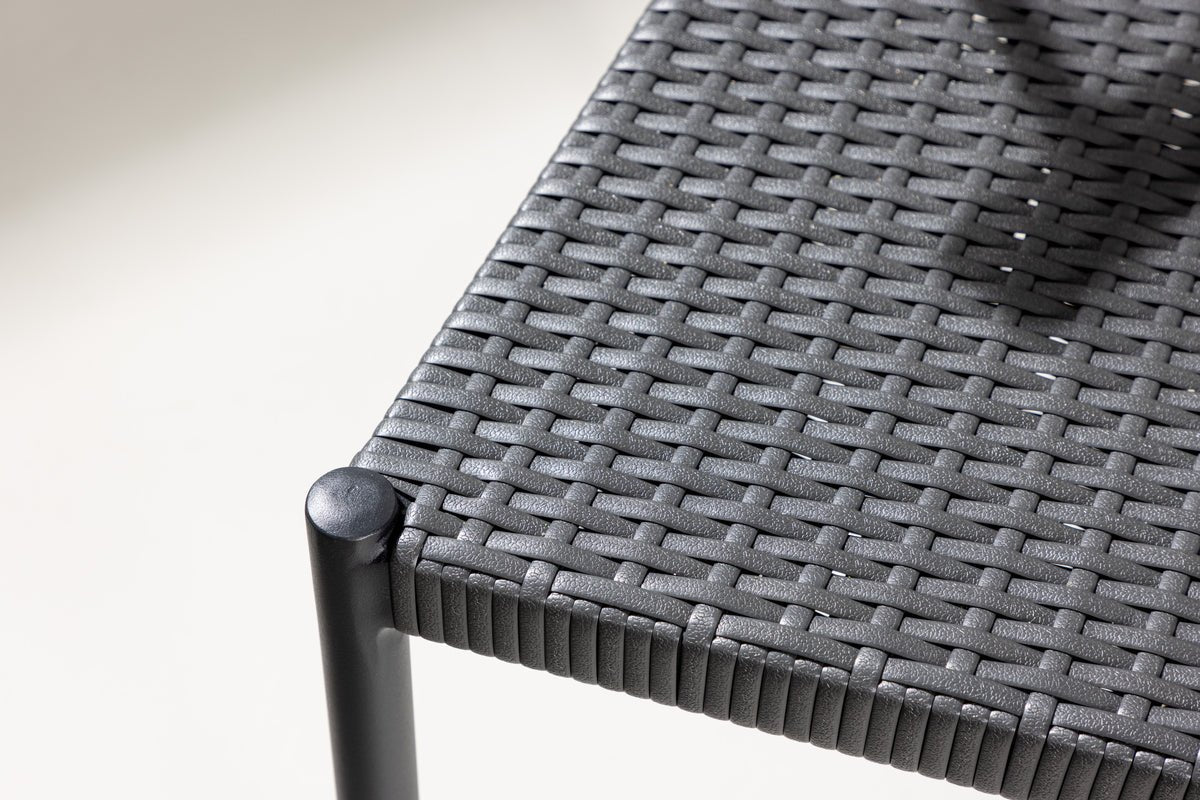 Ensemble de 6 - Chaise de jardin Tina en rotin/aluminium