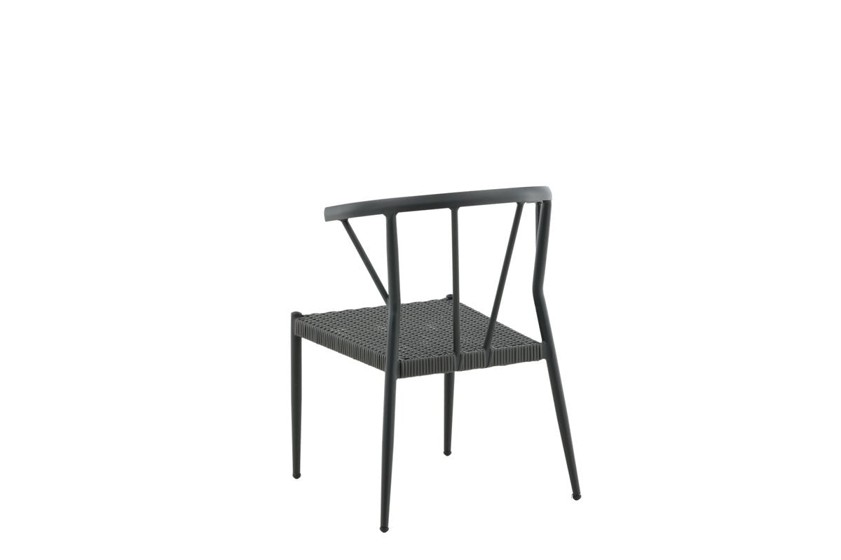 Ensemble de 6 - Chaise de jardin Tina en rotin/aluminium