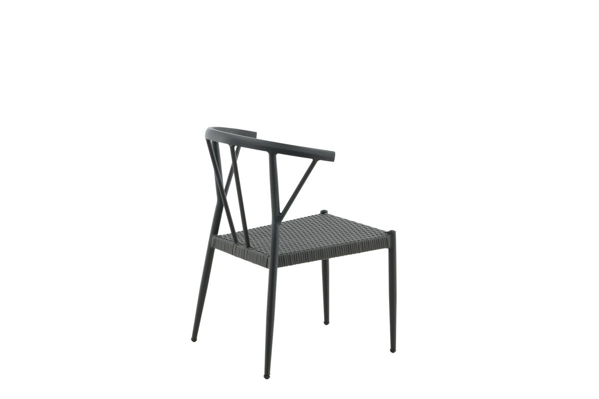 Ensemble de 6 - Chaise de jardin Tina en rotin/aluminium