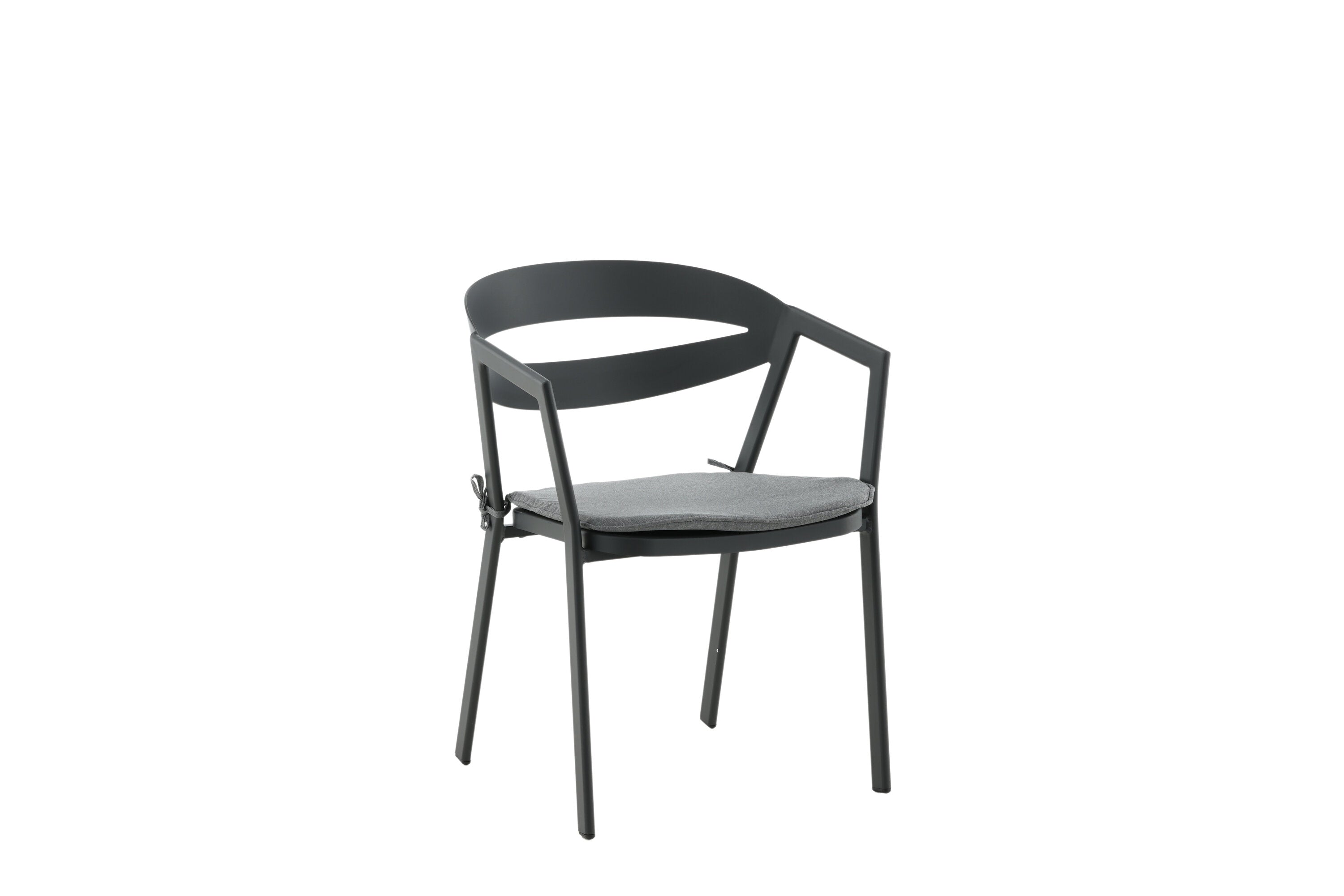 Gartenstuhl Sylt - aus Aluminium in Schwarz