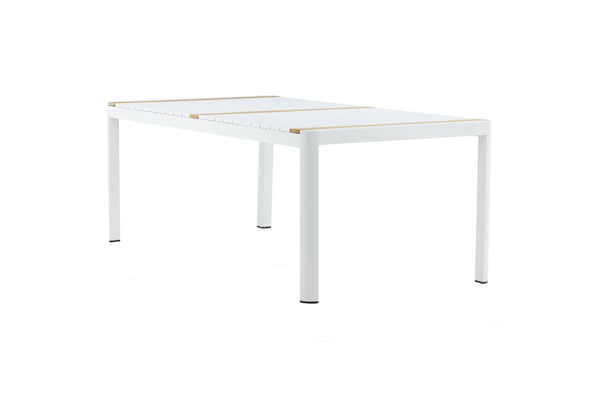 Table de jardin Nuru - Teck et aluminium pour stabilité et durabilité