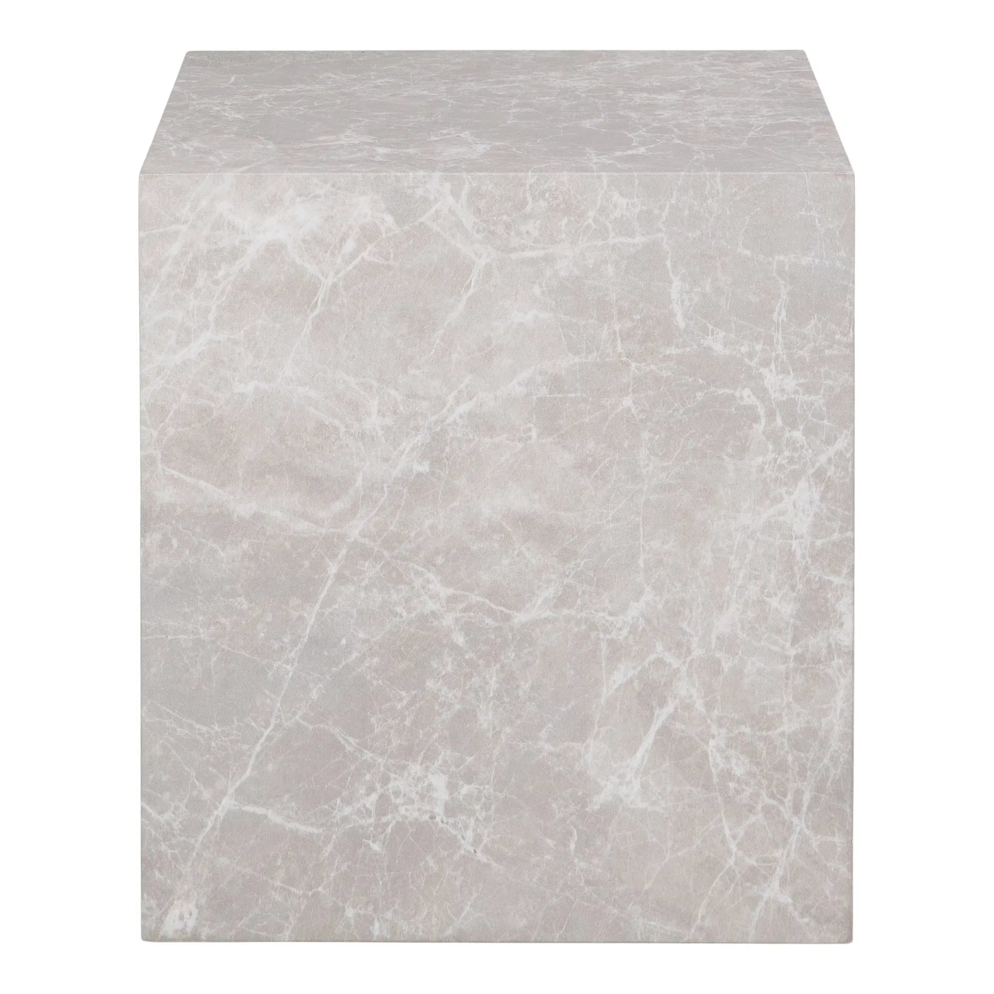 Designer Couchtisch/Beistelltisch Paris in Marmor Optik 40x40x45 cm