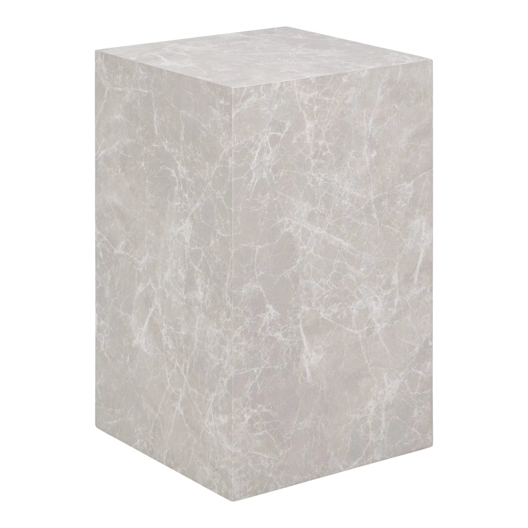 Designer Couchtisch/Beistelltisch Paris in Marmor Optik 30x30x50 cm
