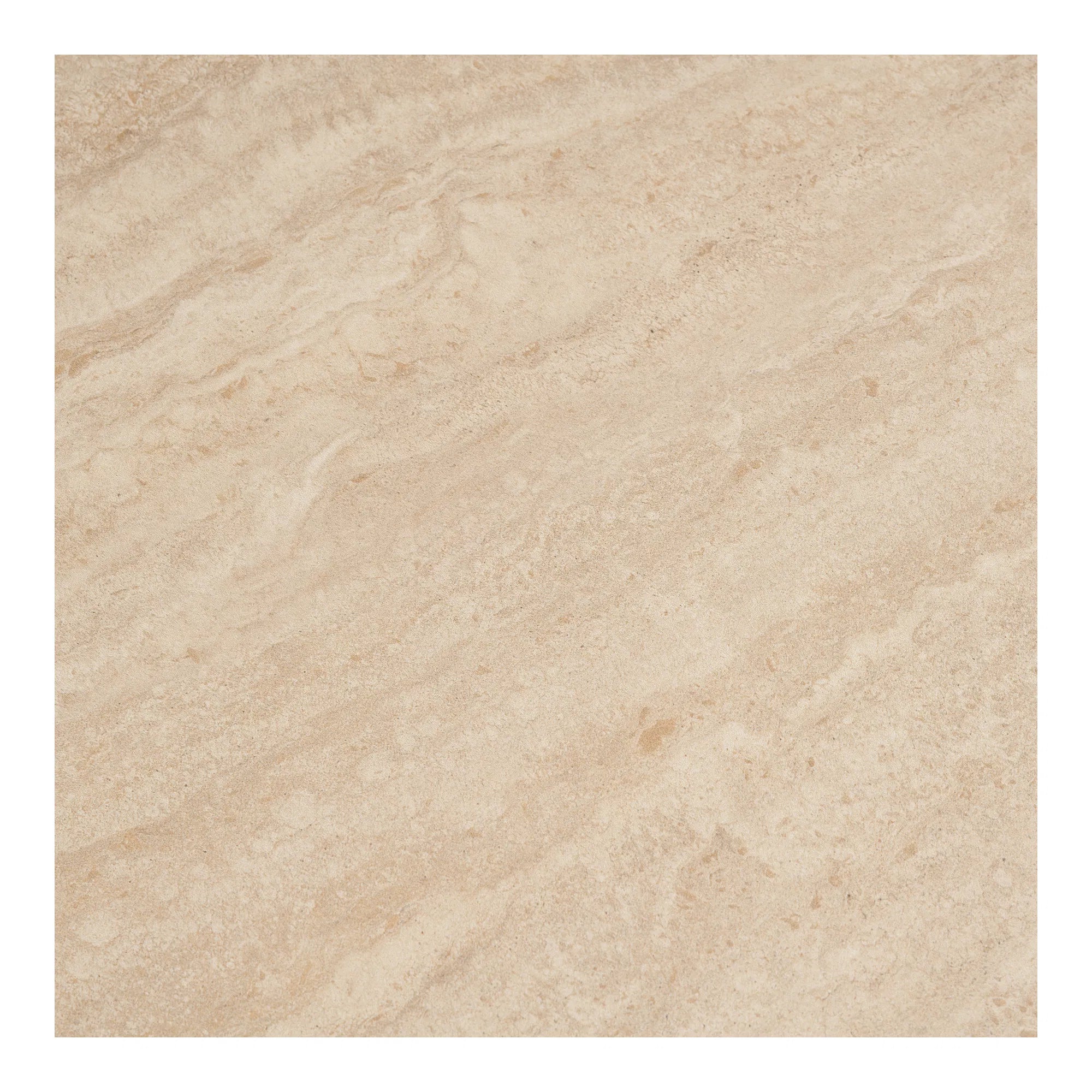 Table basse Elvaris - avec plateau en céramique aspect travertin