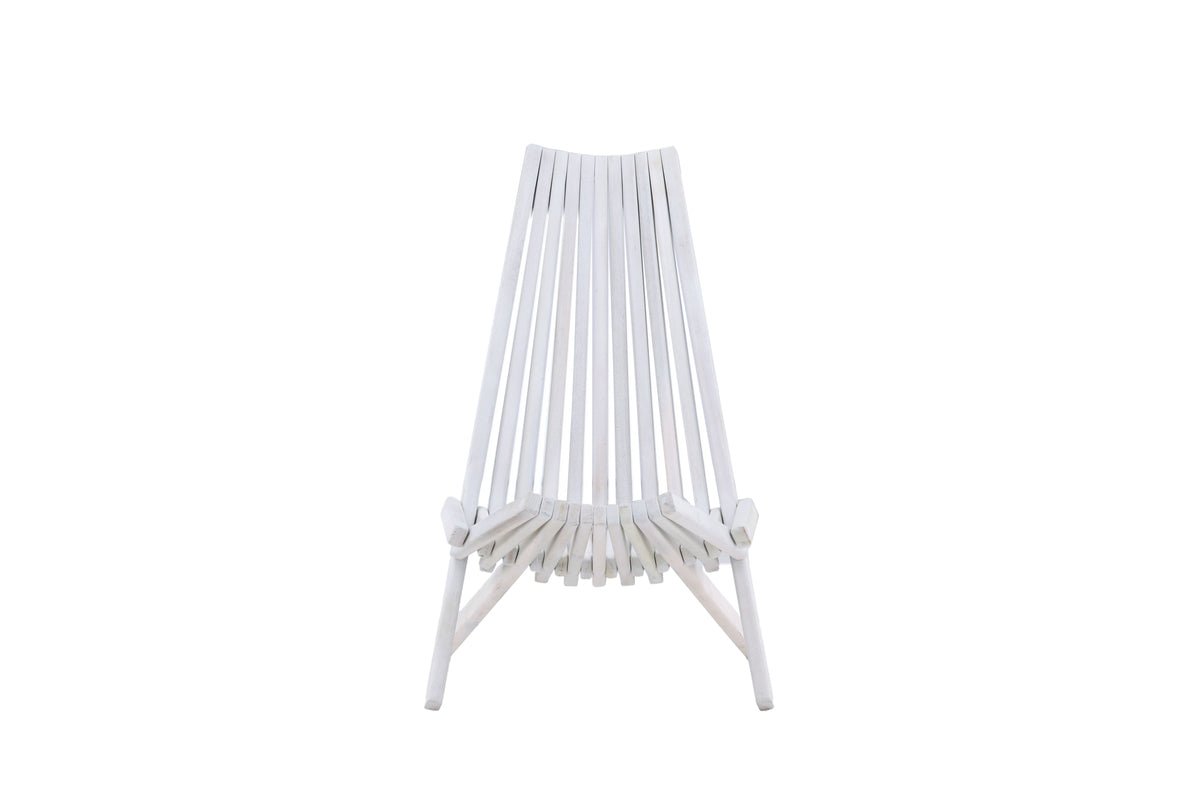 Fauteuil lounge de jardin Active - en bois d'acacia blanc