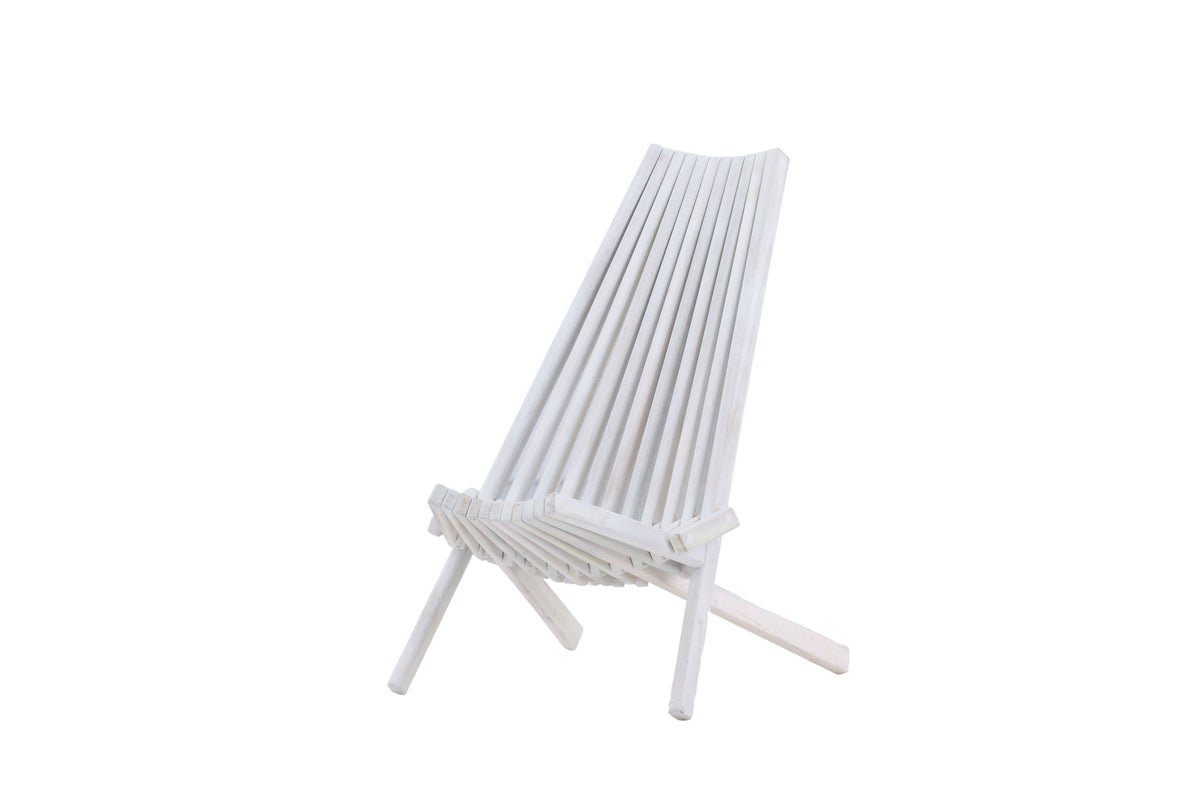 Fauteuil lounge de jardin Active - en bois d'acacia blanc