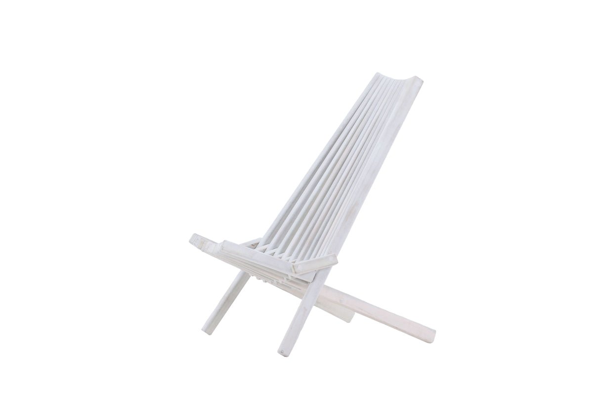 Fauteuil lounge de jardin Active - en bois d'acacia blanc