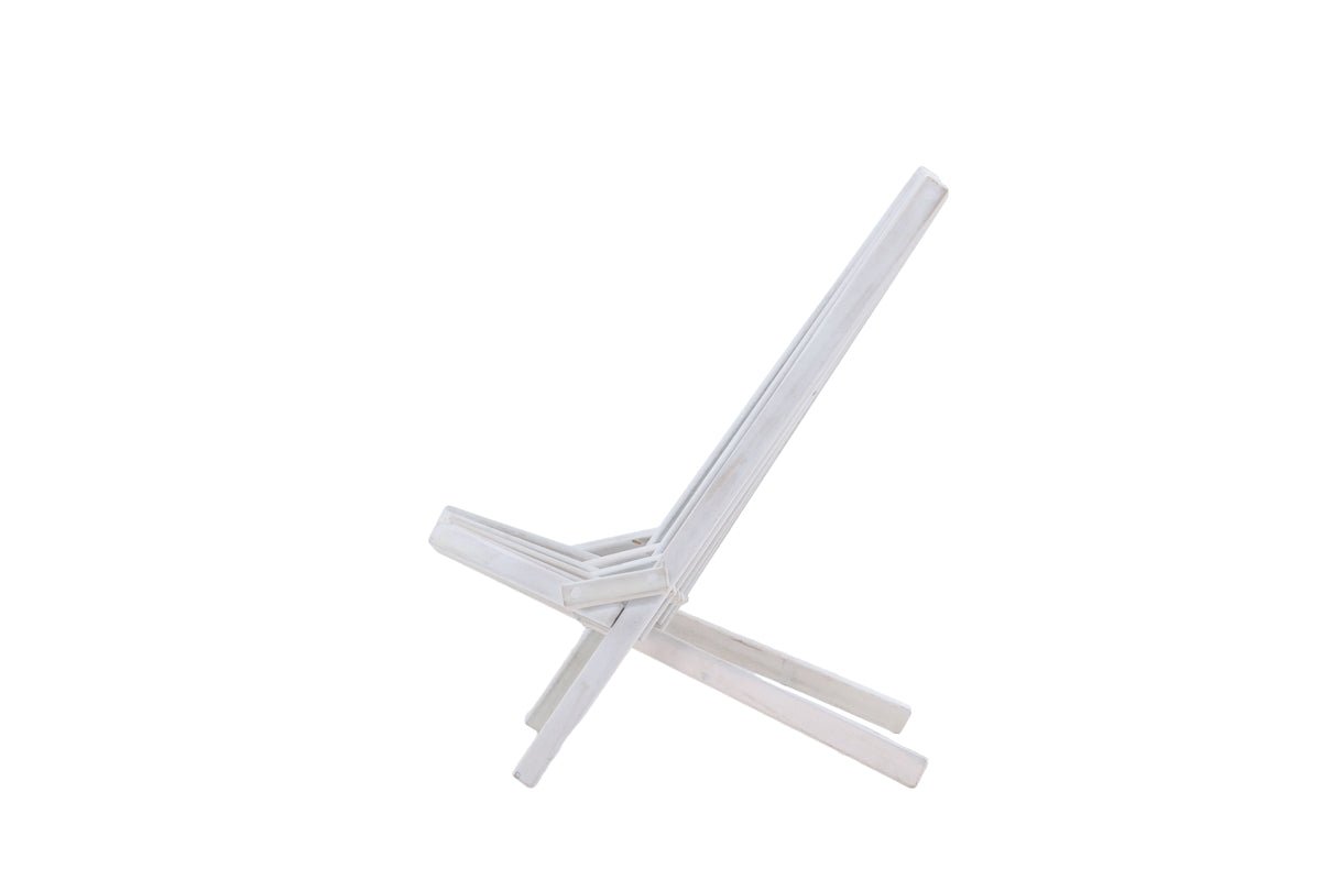 Fauteuil lounge de jardin Active - en bois d'acacia blanc