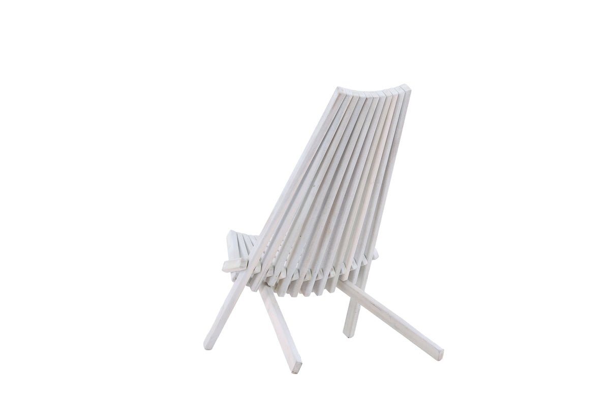 Fauteuil lounge de jardin Active - en bois d'acacia blanc