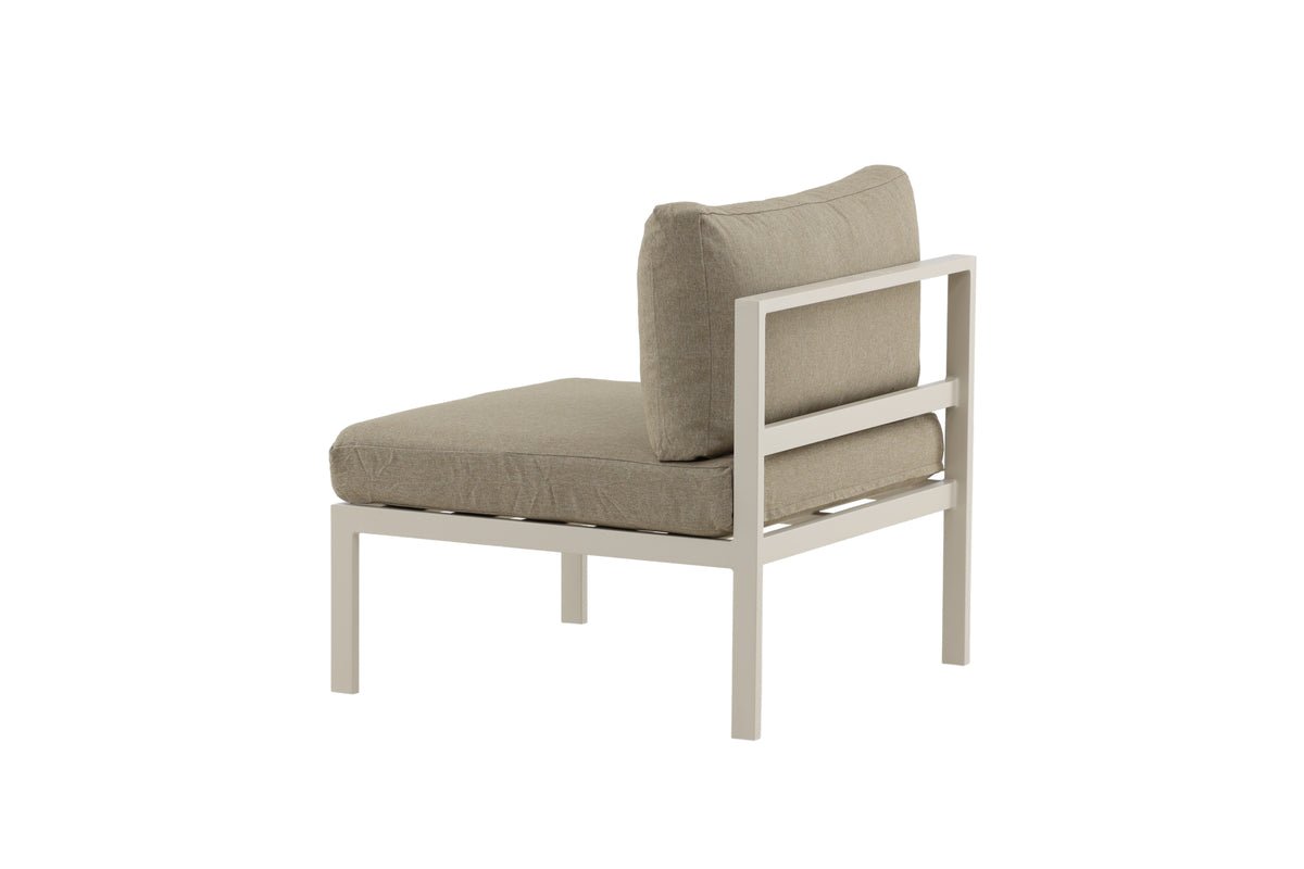 Banc de jardin modulable Borelio - En aluminium beige ou brun