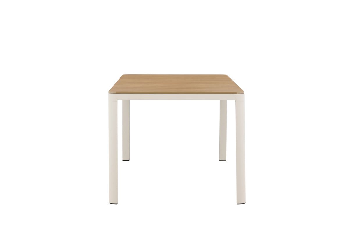 Table à manger de jardin Ätna - 210x90 cm en Beige avec un plateau en Aintwood