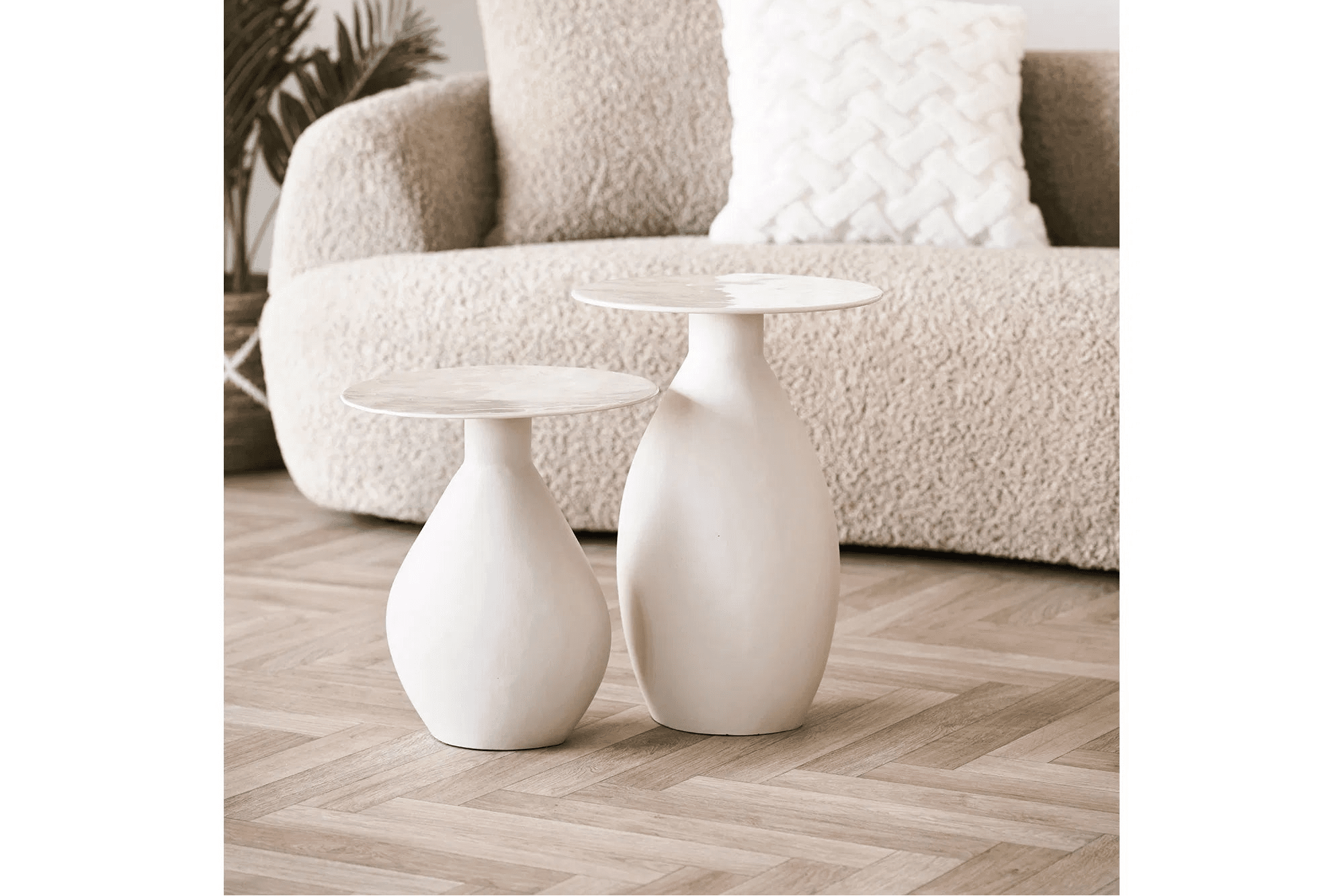 Table d'appoint Iskavia – en Métal avec revêtement émaillé (petit)