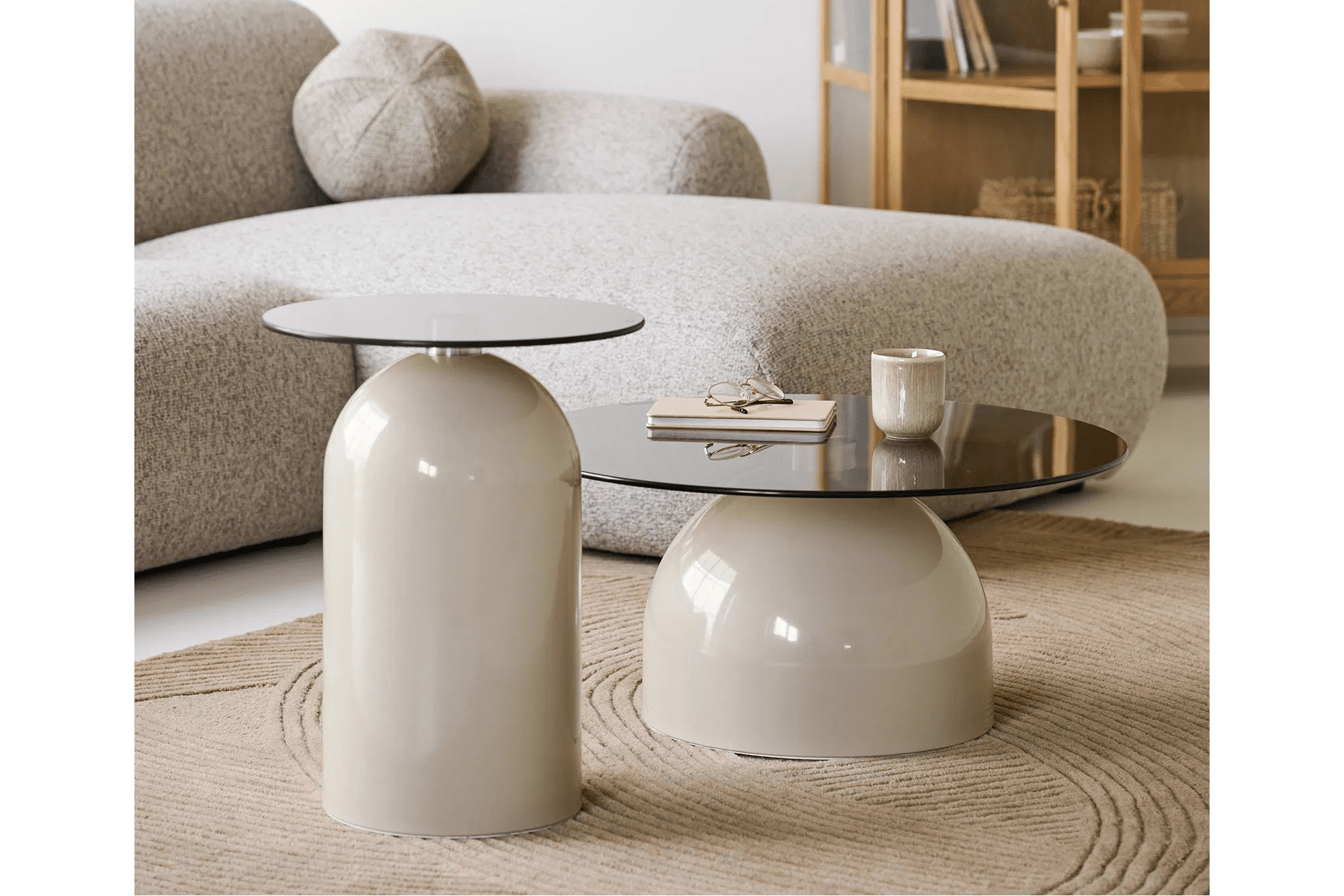 Table d'appoint Aurevik – avec plateau en verre trempé