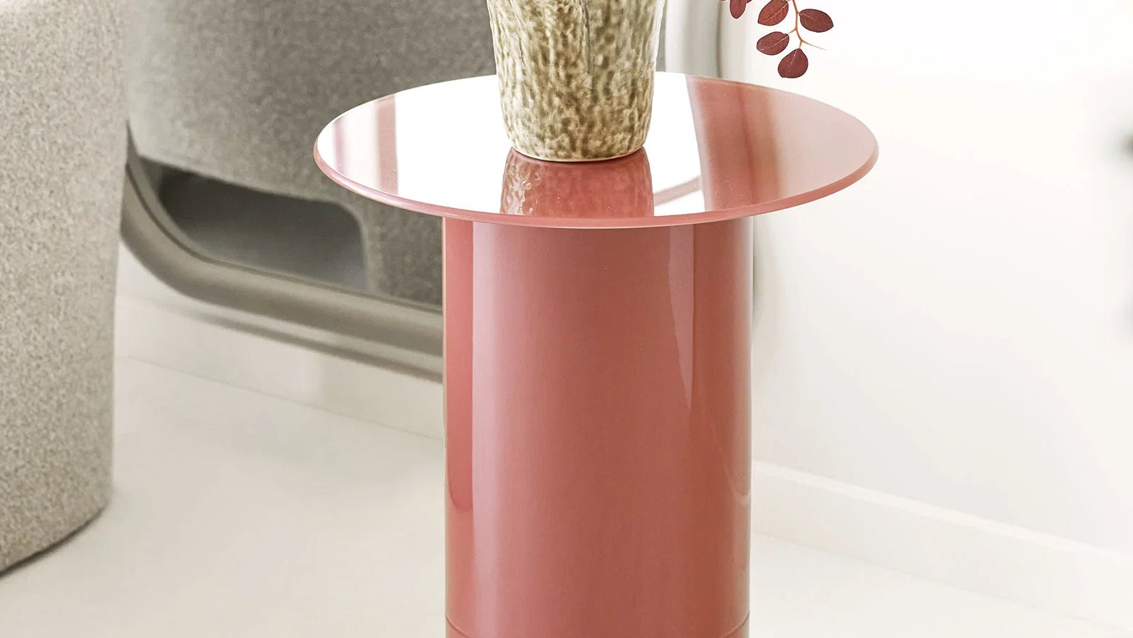 Table d’appoint Rose - en MDF et verre